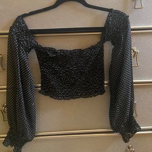 Polka dot crop top
